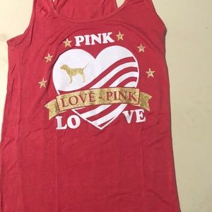 Worn once pink tank top